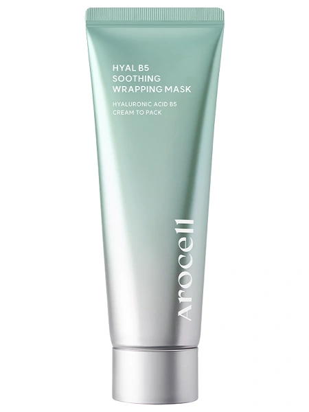 Охлаждающая маска-плёнка с гиалуроновой кислотой и пантенолом AROCELL Hyal B5 Soothing Wrapping Mask, 80 гр