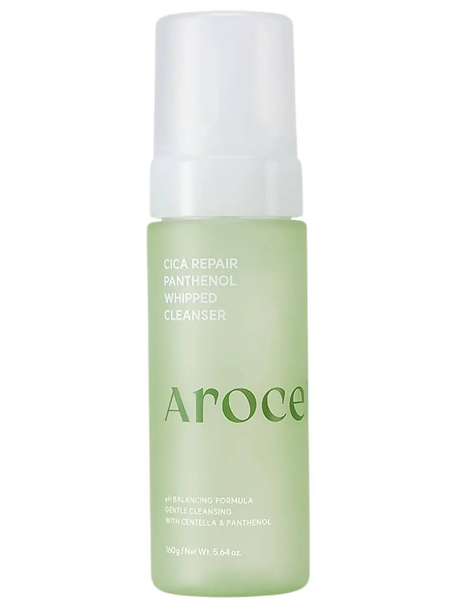 Двухфазная очищающая пенка с центеллой и пантенолом Arocell Cica Repair Panthenol Whipped Cleanser, 160 гр