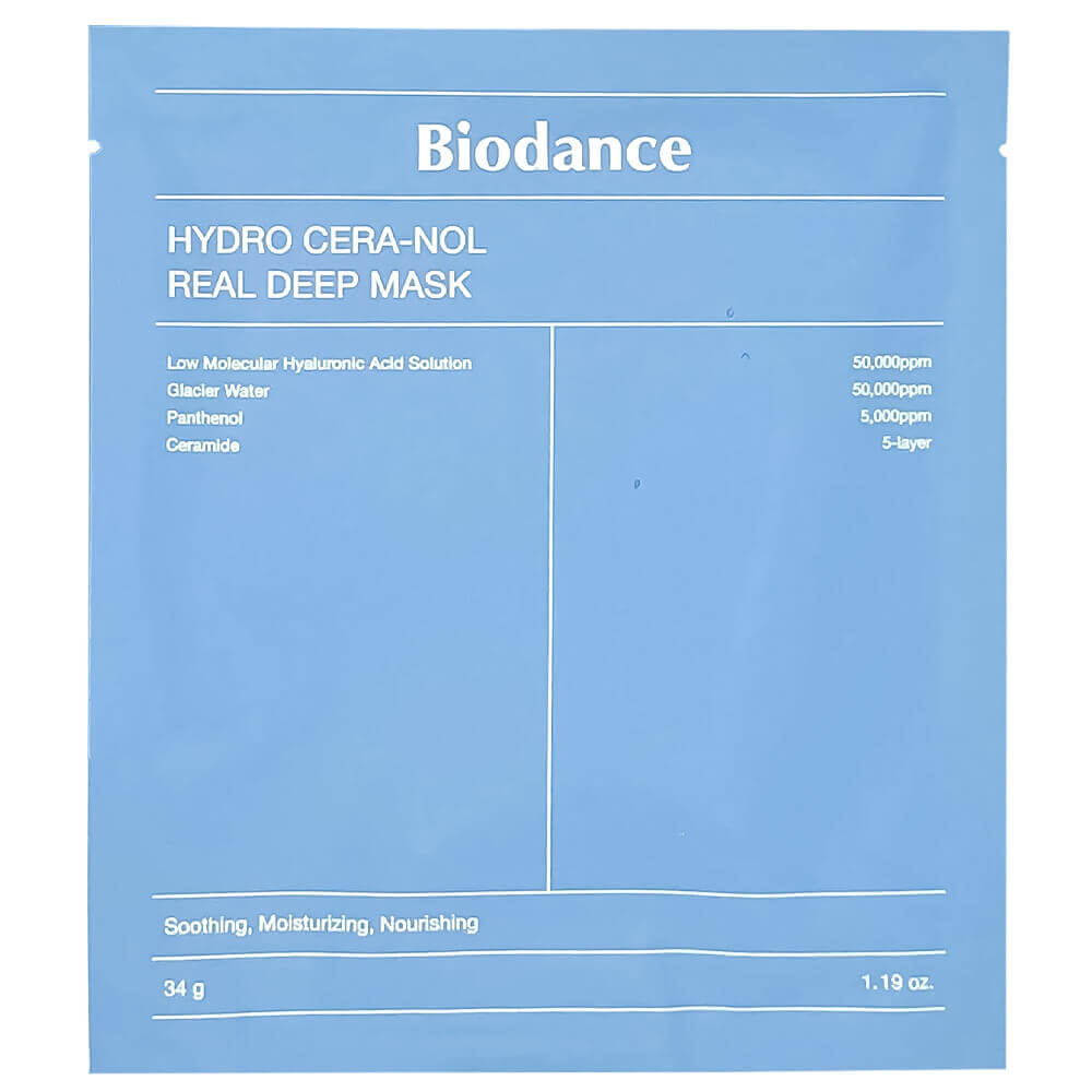 Ночная гидрогелевая маска с церамидами против сухости Biodance Hydro Cera-Nol Real Deep Mask 