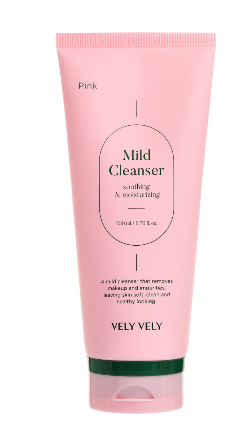 Успокаивающий слабокислотный гель для умывания Vely Vely  Pink Mild Cleanser, 200 мл